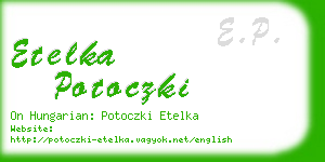 etelka potoczki business card